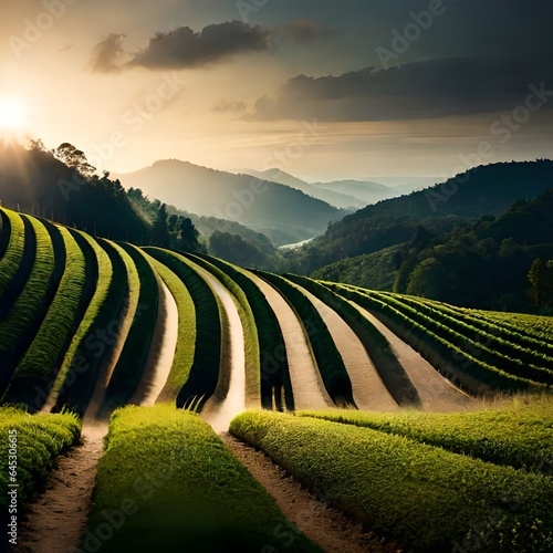 plantation at sunrise