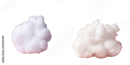 transparent background covered in delicate soft cotton wool with room for text