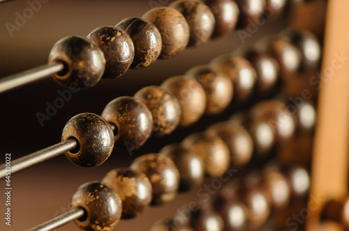 Beads on an abacus photo