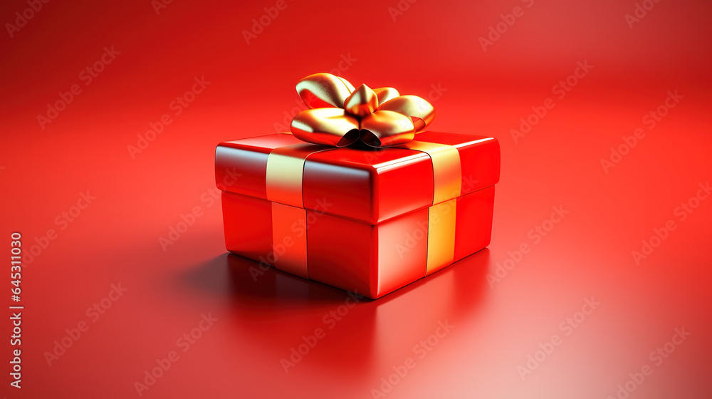 Christmas gift with baubles. Generative Ai Christmas gift with baubles. Generative Ai
