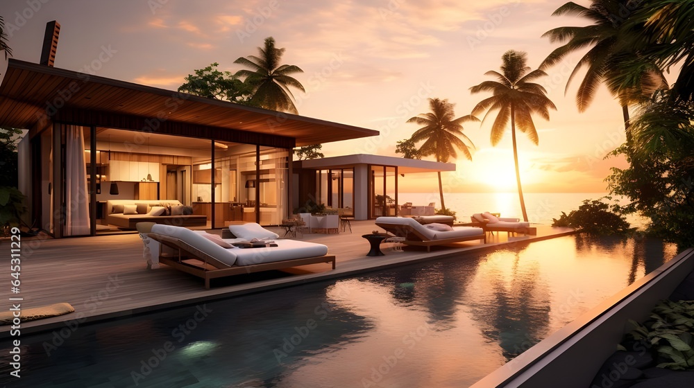 Fototapeta premium luxury villa