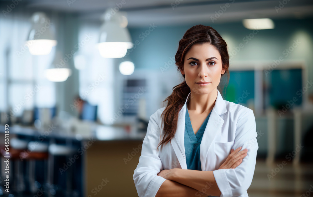 Woman medical worker portrait. Woman medical worker portrait.