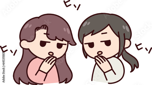 噂話をする女性2人