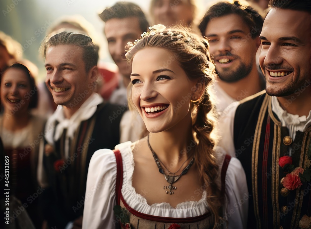 A group of Austrians in national dress