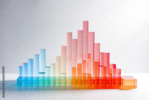 Unlocking business success through data   financial chart in red and blue  symbolizing growth and progress