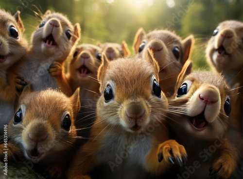 A group of squirrels