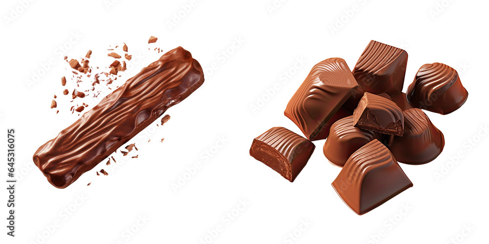 Texture of a chocolate snack on a transparent background Texture of a chocolate snack on a transparent background