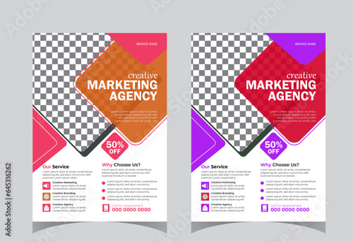 Corporate business flyer template design set. marketing, business proposal, promotion, advertise, publication, cover page. digital marketing agency flyer design.