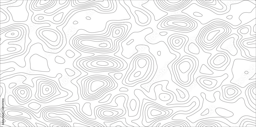  Retro topographic map.White wave paper curved reliefs abstract background .Modern design with White background with topographic wavy pattern design. Contour maps. Vector illustration.