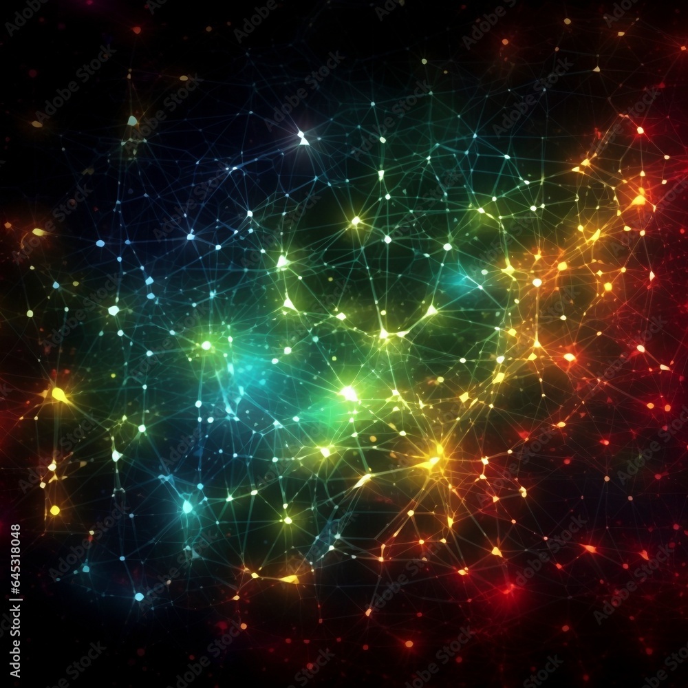 Fototapeta premium Abstract glowing network background