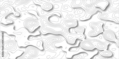Topographic map. Geographic mountain relief. Abstract lines background paper texture Imitation of a geographical map shades .Topographic contour lines vector map seamless pattern vector illustration.