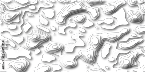 Topographic map. Geographic mountain relief. Abstract lines background paper texture Imitation of a geographical map shades .Topographic contour lines vector map seamless pattern vector illustration.