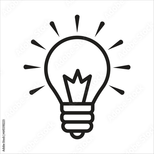 Plight bulb icon simple design art eps 10