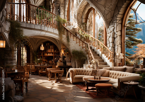 interior design in fantasy style, hotel, house © Outlander1746