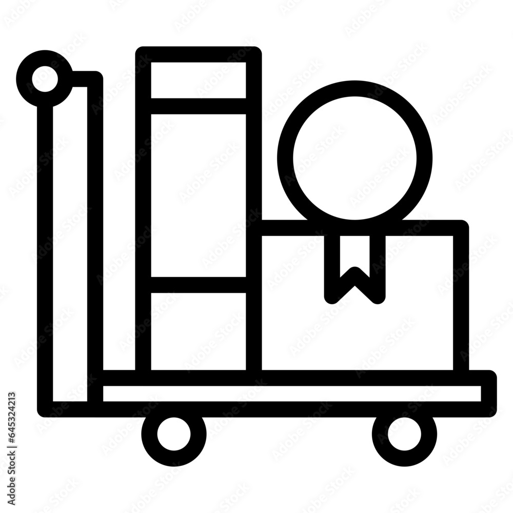 Cargo weight flat icon. Single high quality outline symbol for web design or mobile app Cargo weight flat icon. Single high quality outline symbol for web design or mobile app