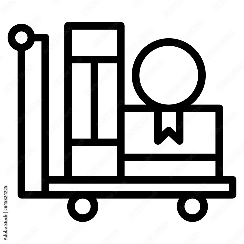 Cargo weight flat icon. Single high quality outline symbol for web design or mobile app Cargo weight flat icon. Single high quality outline symbol for web design or mobile app