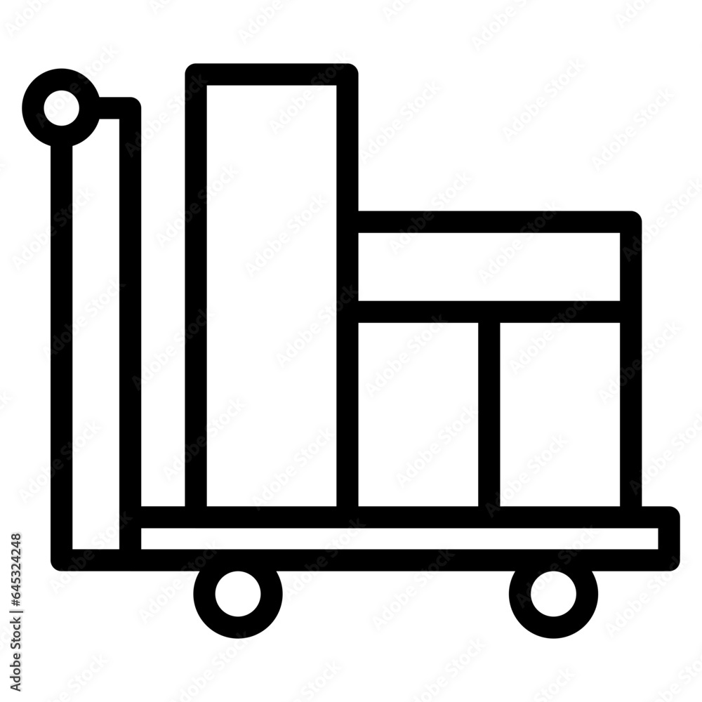 Cargo weight flat icon. Single high quality outline symbol for web design or mobile app Cargo weight flat icon. Single high quality outline symbol for web design or mobile app