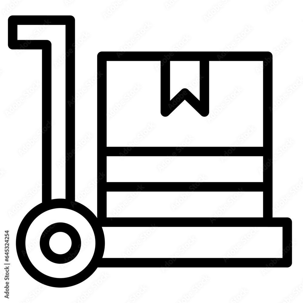 Cargo weight flat icon. Single high quality outline symbol for web design or mobile app