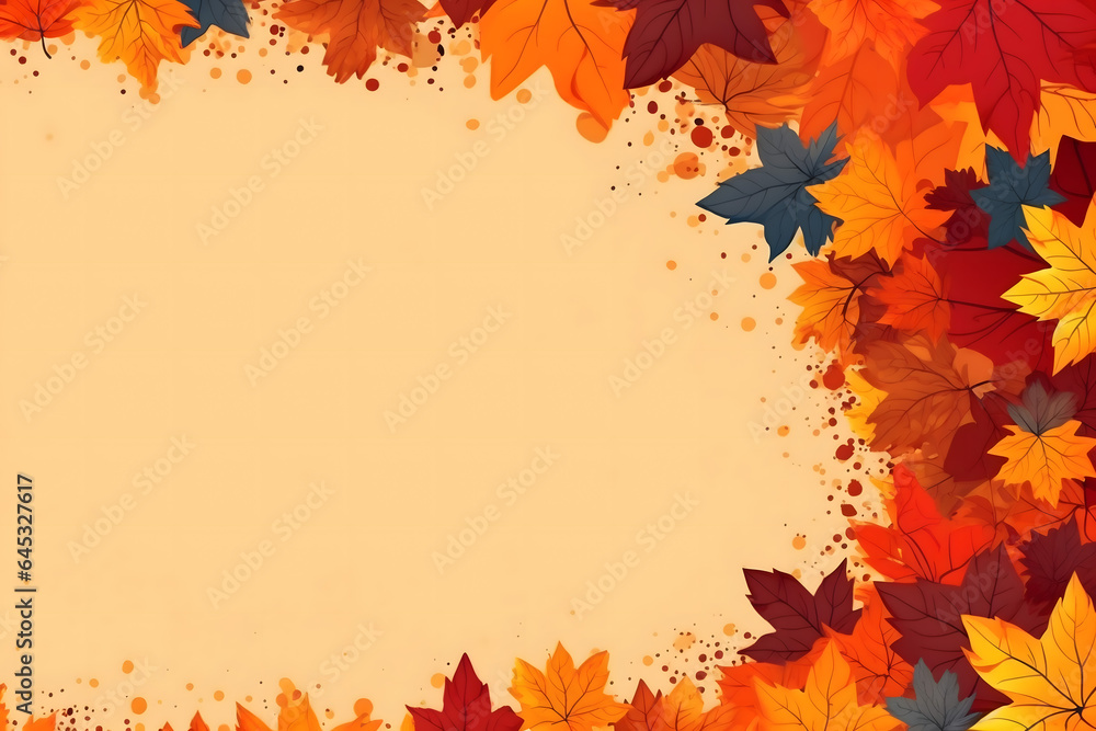 autumn leaves background with copy space autumn leaves background with copy space