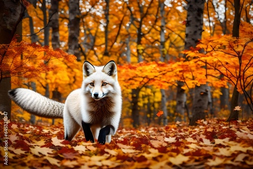 fox in the autumn forest