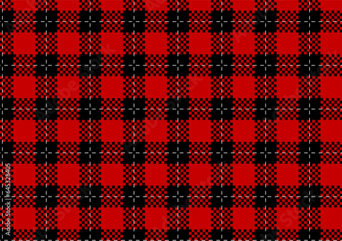 Seamless plaid Christmas fabric design