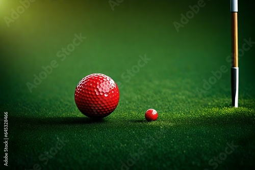 red golf ball on green grass