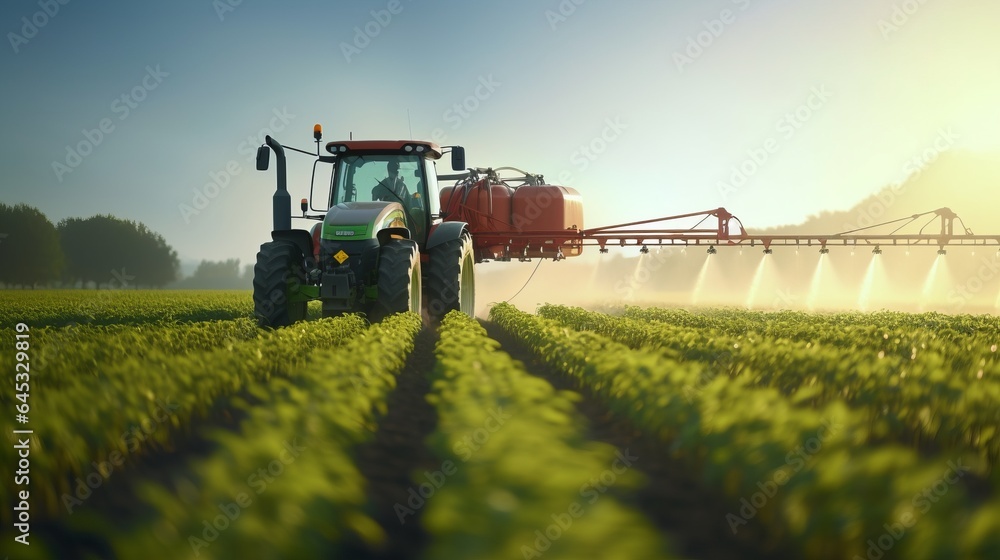 tractor working in the field tractor working in the field