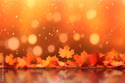  autumn leaves background with copy space