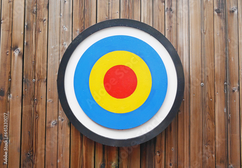 target on wooden board