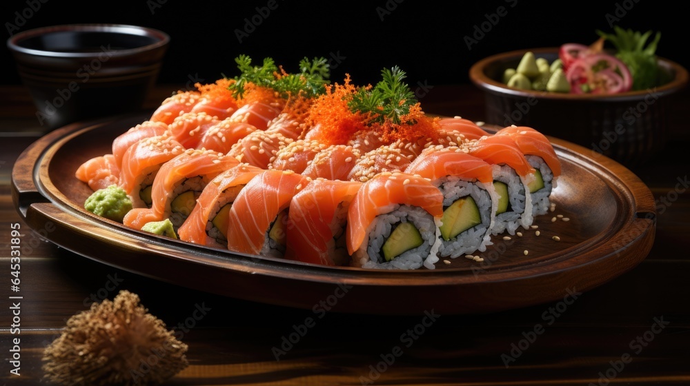 Inside Out Sushi. Inventive sushi rolls with rice on the outside, combining flavors beautifully. Inside Out Sushi. Inventive sushi rolls with rice on the outside, combining flavors beautifully.