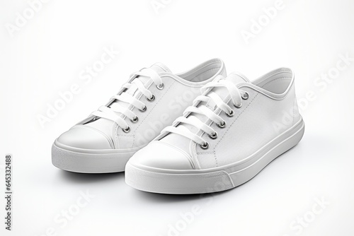 White sport shoes isolated