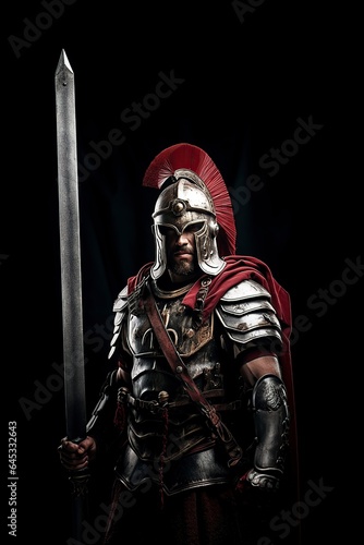 Vászonkép roman centurion armor and a helmet with steel