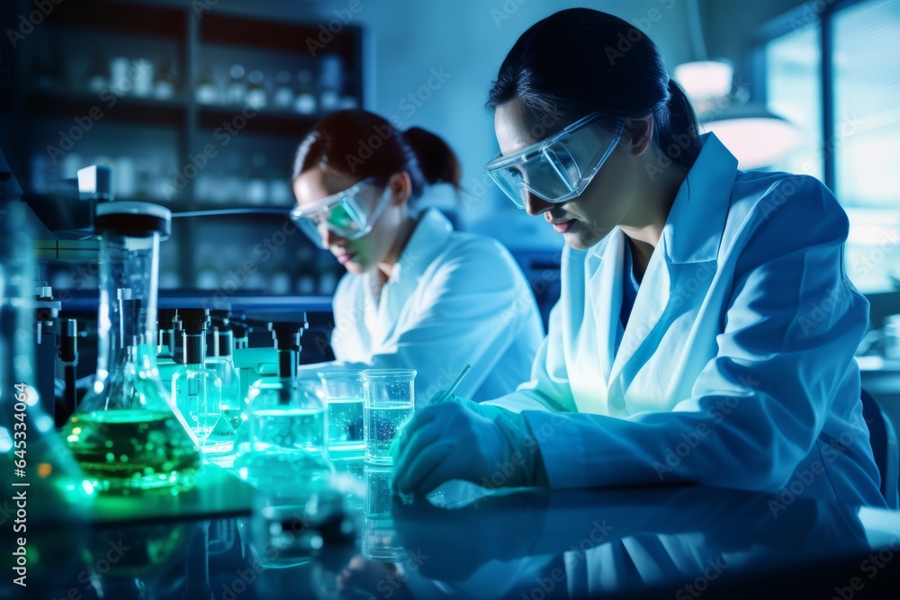 Health care researchers working in the lab Health care researchers working in the lab