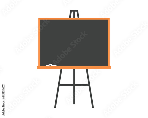 School empty board on legs. Chalk board