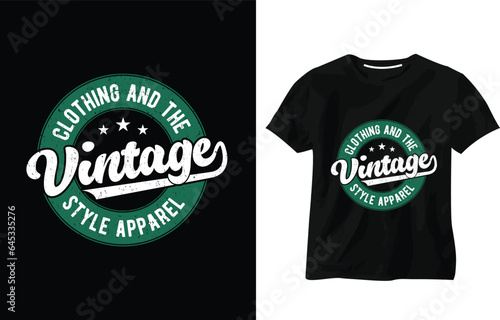 Vintage retro, vector vintage element, retro badge for clothing logo design, print, typography,  Old Style T-shirt