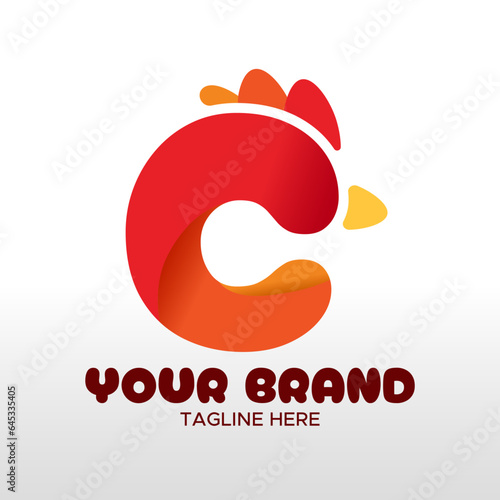 Letter C logo with Chicken
