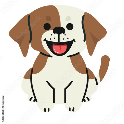Funny puppy dog cartoon vector