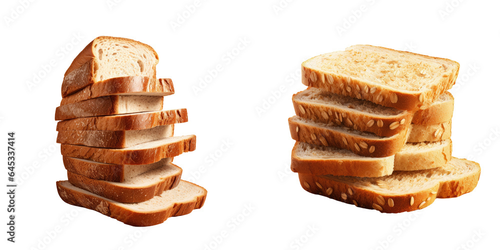 transparent background with bread slices transparent background with bread slices