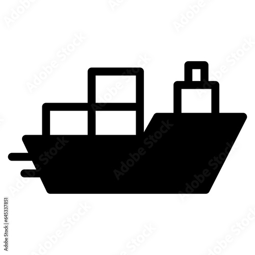 cargo ship icon. sea transportation symbols. oil tanker and lng tanker