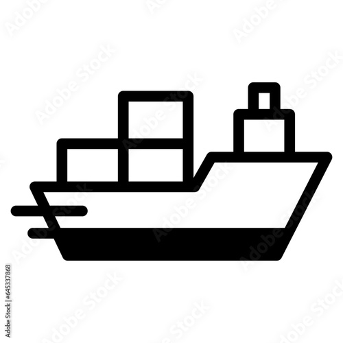 cargo ship icon. sea transportation symbols. oil tanker and lng tanker