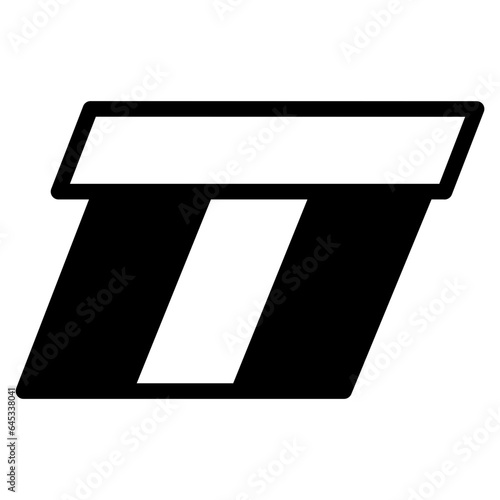 Box line icons. Empty open shipping box or unboxing line art