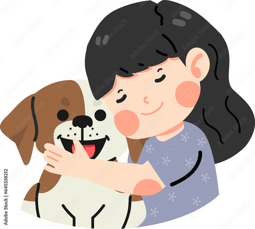 child girl hugging a dog child girl hugging a dog