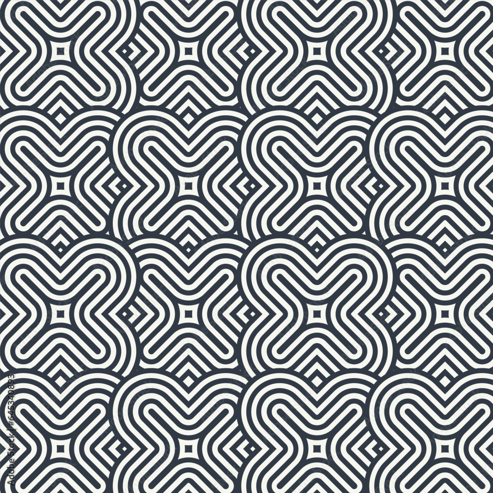 Vector abstract pattern with geometric ornament
