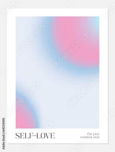 Aura Gradient y2k round poster. Futurism vector art set. Retrowave, synthwave, rave, steam wave background. Black, purple, pink, blue, yellow colors. Print, wallpaper, web template.