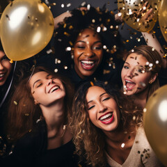 lifestyle photo new years eve celebration of people.