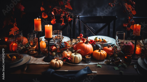 Halloween table and decoration