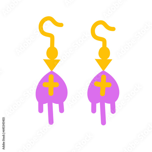 earring vector icon