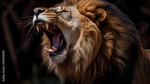 Lion - Male Lion Wild Animal - Generative AI
