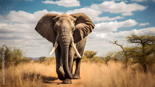 African elephant, majestic, Wild Animal - Generative AI