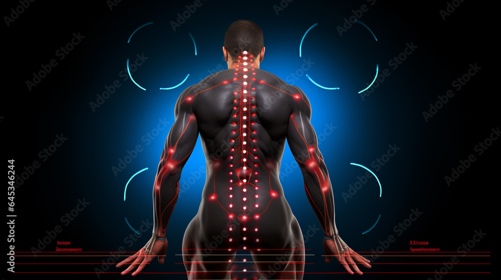human spine anatomy. Generative Ai